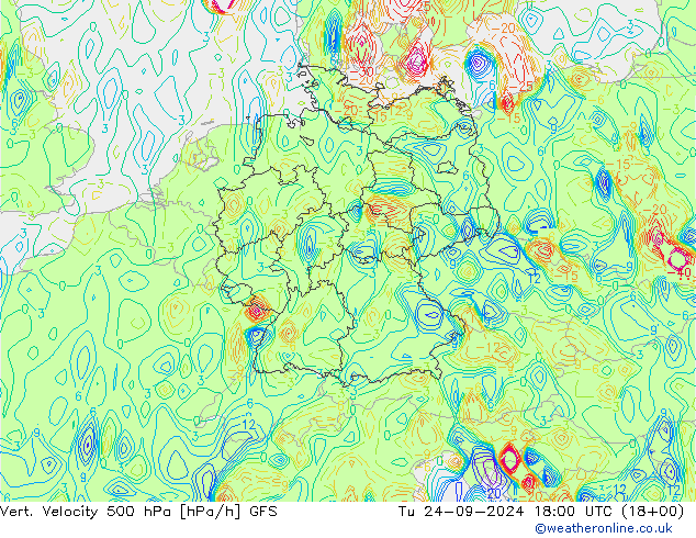 Vert. Velocity 500 hPa GFS mar 24.09.2024 18 UTC