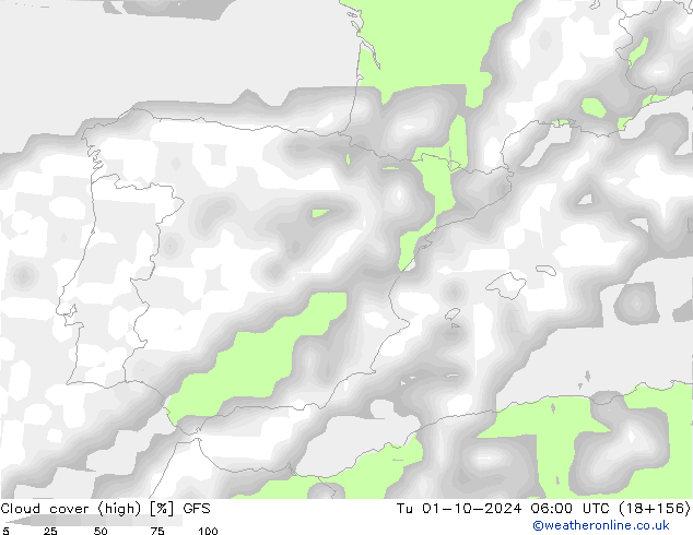 Nubes altas GFS mar 01.10.2024 06 UTC