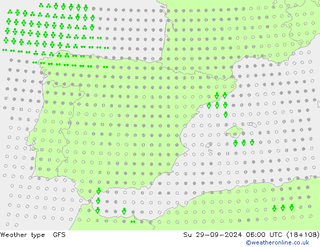 tipo de precipitação GFS Dom 29.09.2024 06 UTC