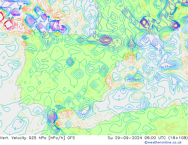 Vert. Velocity 925 hPa GFS Ne 29.09.2024 06 UTC