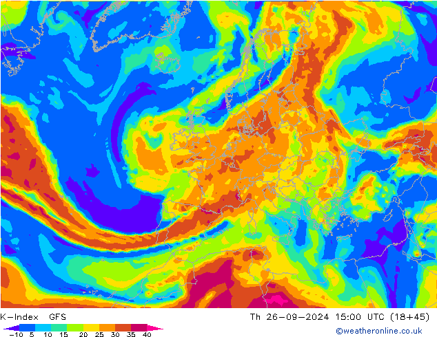 K-Index GFS Сентябрь 2024