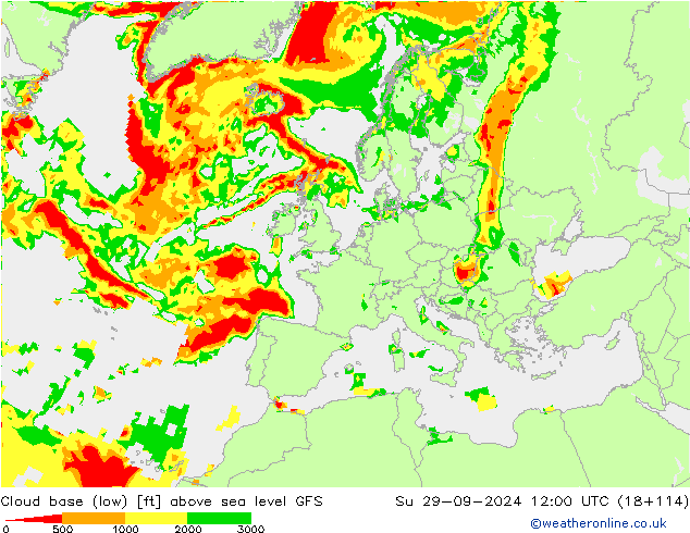 Cloud base (low) GFS  29.09.2024 12 UTC