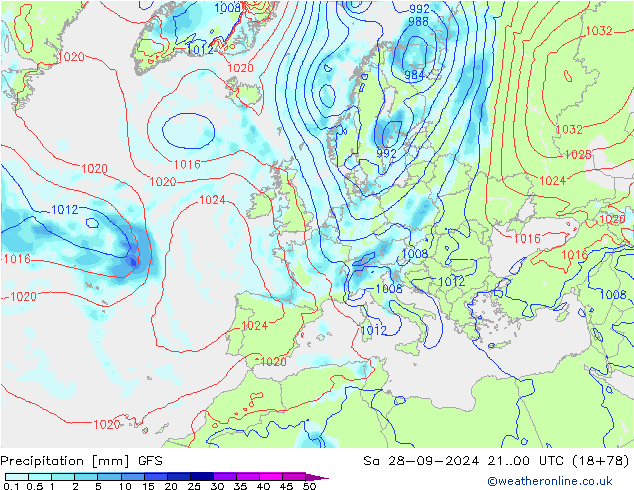 Precipitazione GFS sab 28.09.2024 00 UTC
