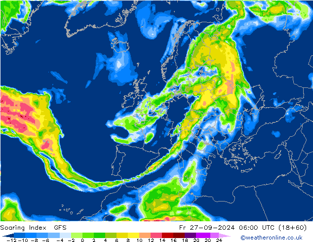 Soaring Index GFS ven 27.09.2024 06 UTC