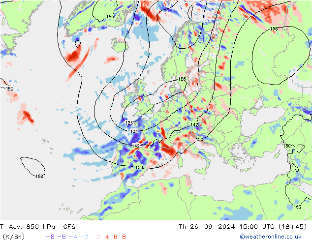 T-Adv. 850 hPa GFS September 2024