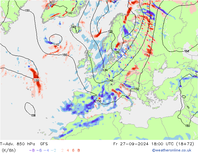 T-Adv. 850 hPa GFS septembre 2024