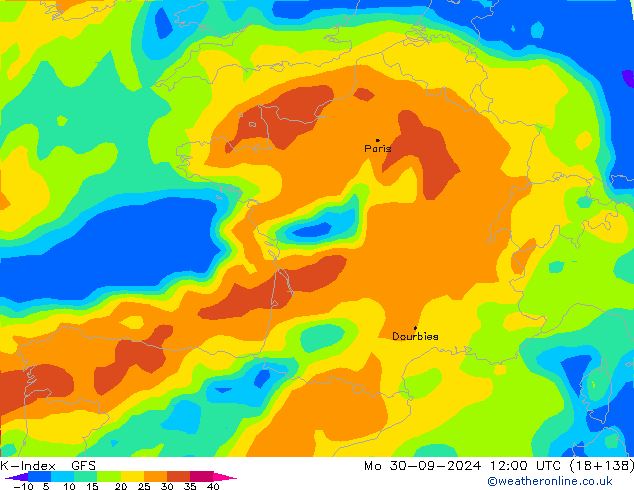 K-Index GFS Mo 30.09.2024 12 UTC