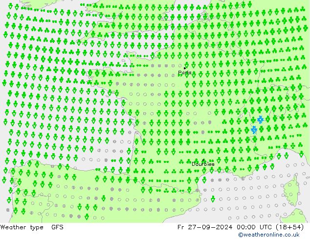 Weather type GFS Fr 27.09.2024 00 UTC