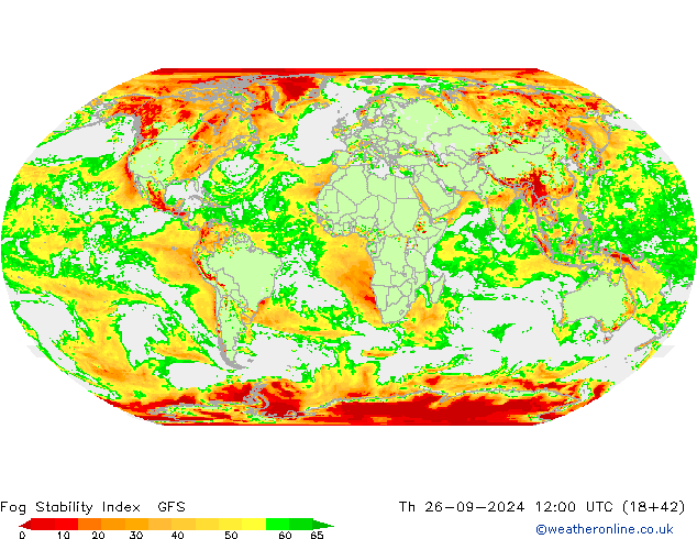 Fog Stability Index GFS do 26.09.2024 12 UTC