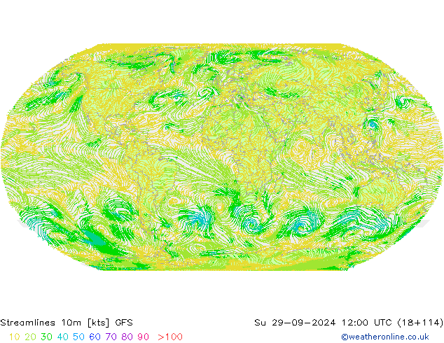 ветер 10m GFS Вс 29.09.2024 12 UTC