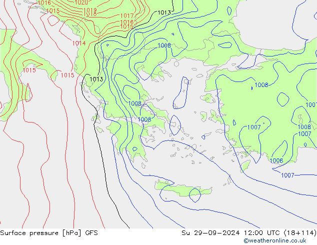 GFS: dom 29.09.2024 12 UTC