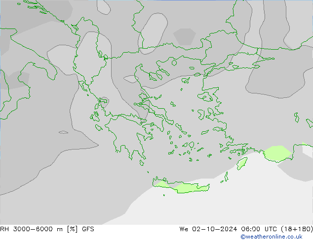 Humedad rel. 3000-6000m GFS mié 02.10.2024 06 UTC