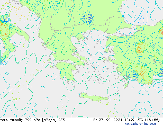 Vert. Velocity 700 hPa GFS Sex 27.09.2024 12 UTC