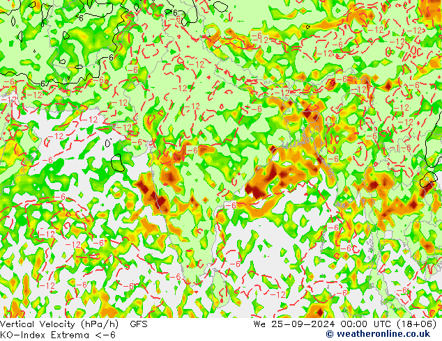 Convection-Index GFS  25.09.2024 00 UTC