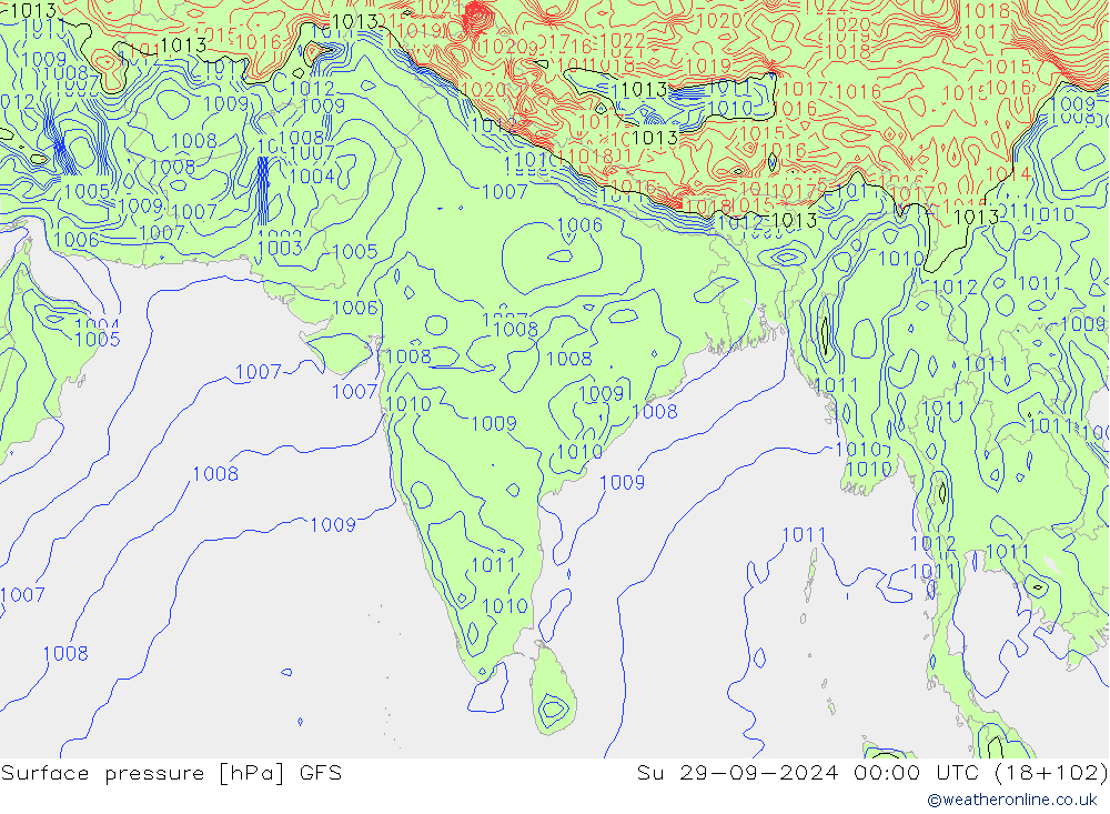 GFS: dim 29.09.2024 00 UTC