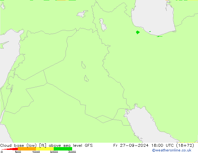 Cloud base (low) GFS pt. 27.09.2024 18 UTC