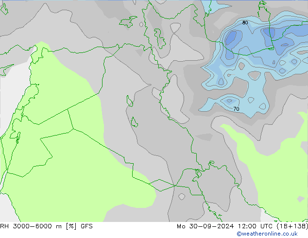 RH 3000-6000 m GFS  30.09.2024 12 UTC