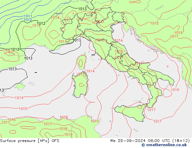 GFS: Çar 25.09.2024 06 UTC