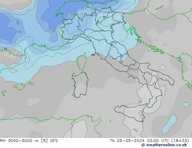 Humidité rel. 3000-6000 m GFS jeu 26.09.2024 03 UTC