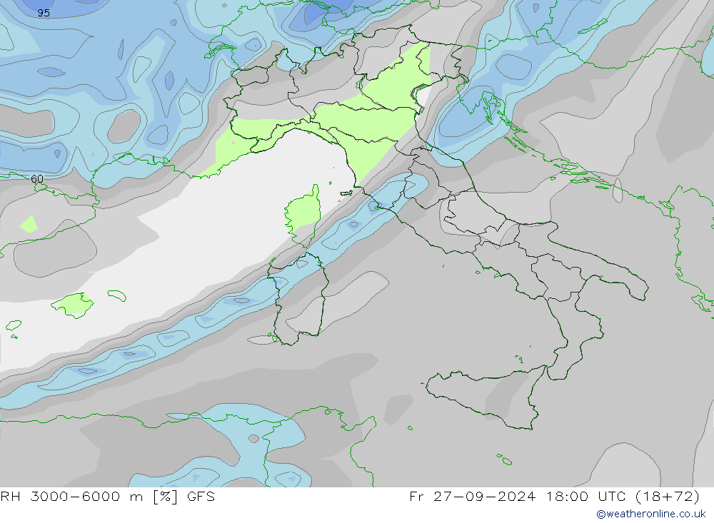 RH 3000-6000 m GFS Fr 27.09.2024 18 UTC