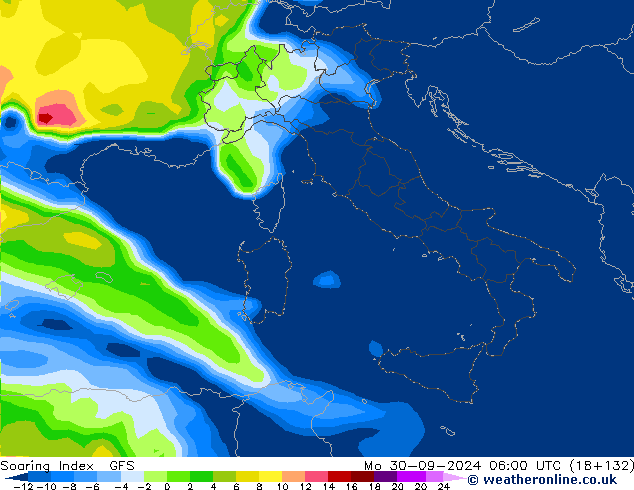 Soaring Index GFS lun 30.09.2024 06 UTC