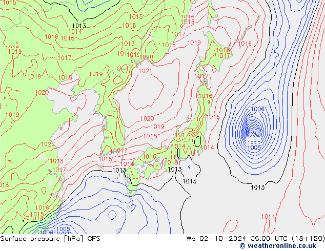 GFS: wo 02.10.2024 06 UTC