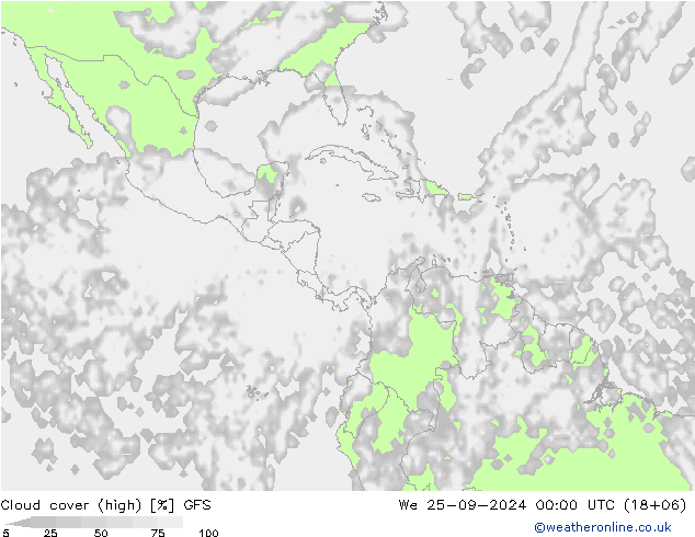 Nuages (élevé,moyen,bas) GFS mer 25.09.2024 00 UTC