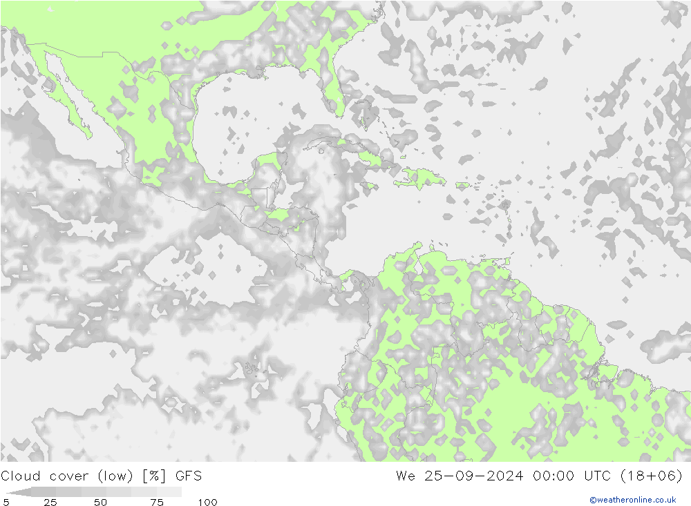 Cloud (high,middle,low) GFS We 25.09.2024 00 UTC