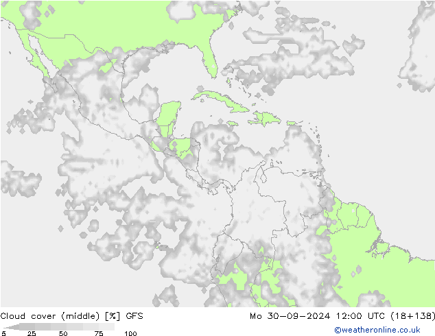 Nubi medie GFS lun 30.09.2024 12 UTC