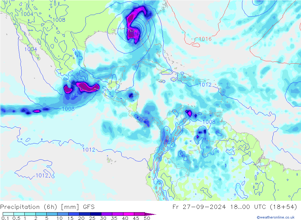 Z500/Rain (+SLP)/Z850 GFS пт 27.09.2024 00 UTC