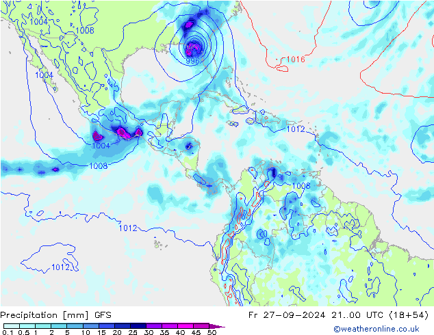 Precipitation GFS Fr 27.09.2024 00 UTC