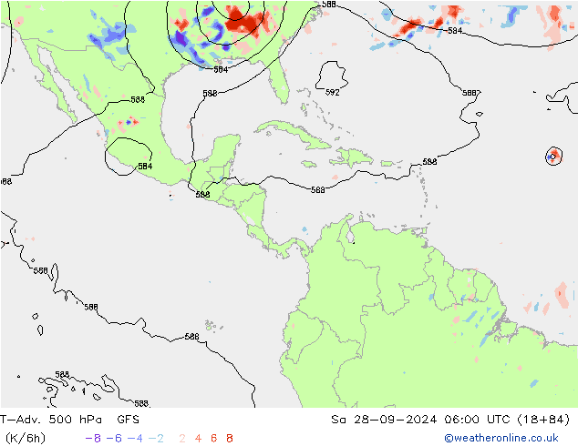 T-Adv. 500 hPa GFS Sa 28.09.2024 06 UTC