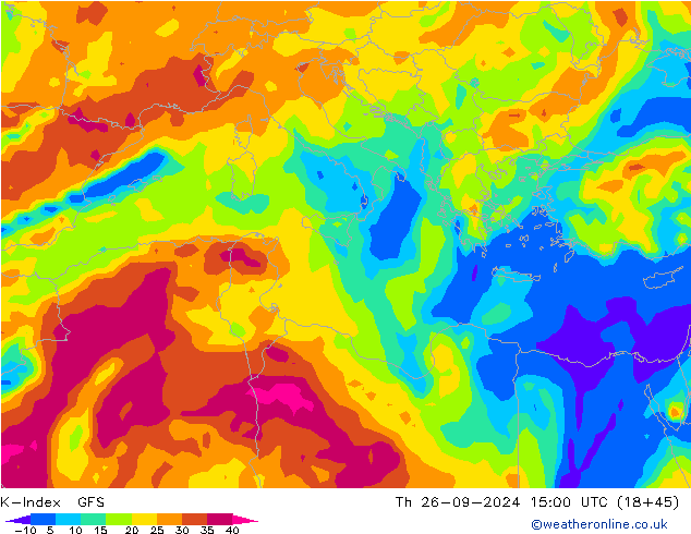 K-Index GFS Th 26.09.2024 15 UTC