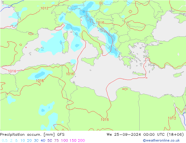 Precipitation accum. GFS wrzesień 2024