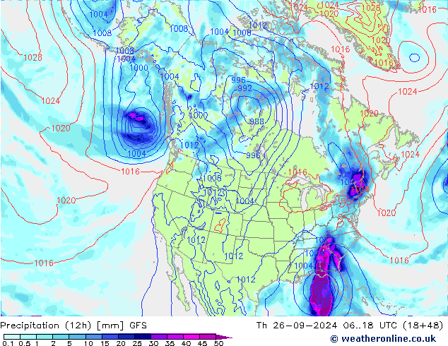  (12h) GFS  26.09.2024 18 UTC