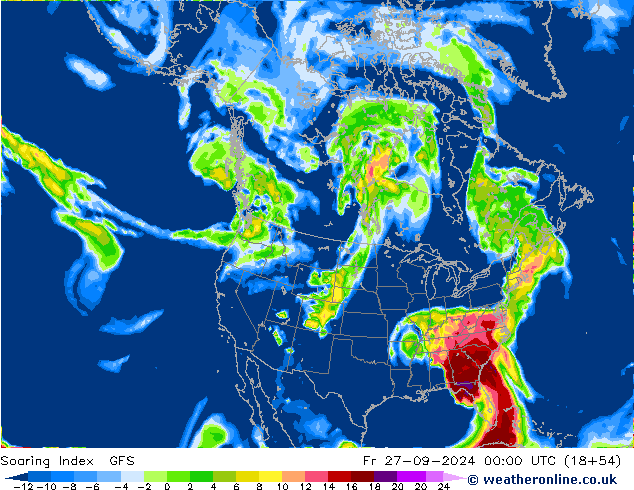 Soaring Index GFS Fr 27.09.2024 00 UTC