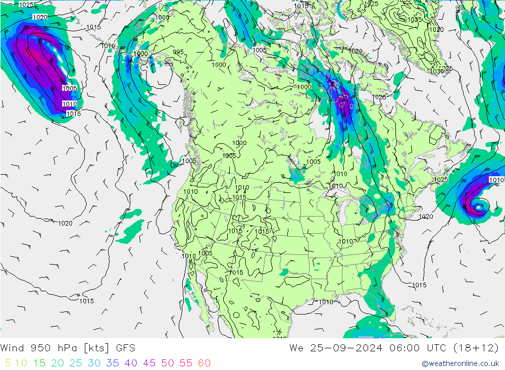  950 hPa GFS  2024