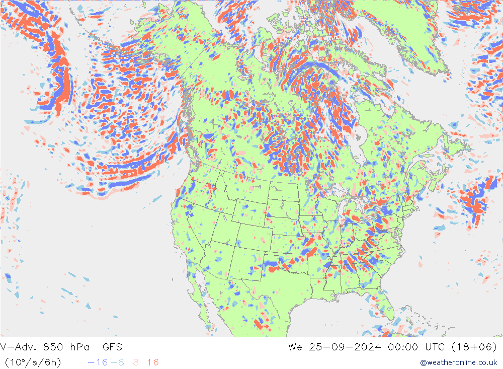 V-Adv. 850 hPa GFS St 25.09.2024 00 UTC