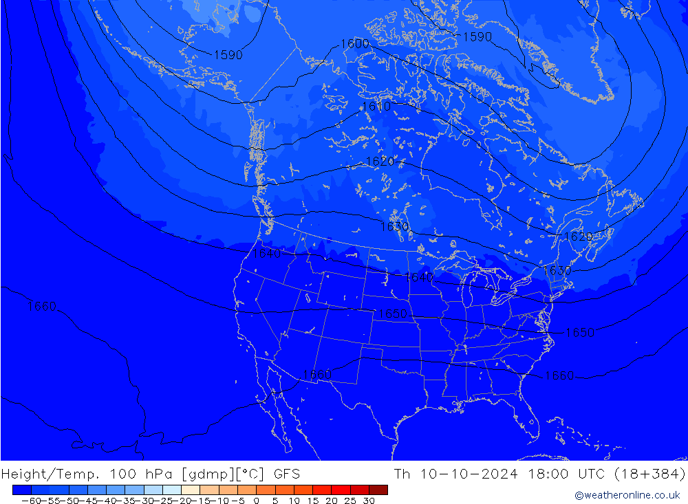 Height/Temp. 100 hPa GFS October 2024