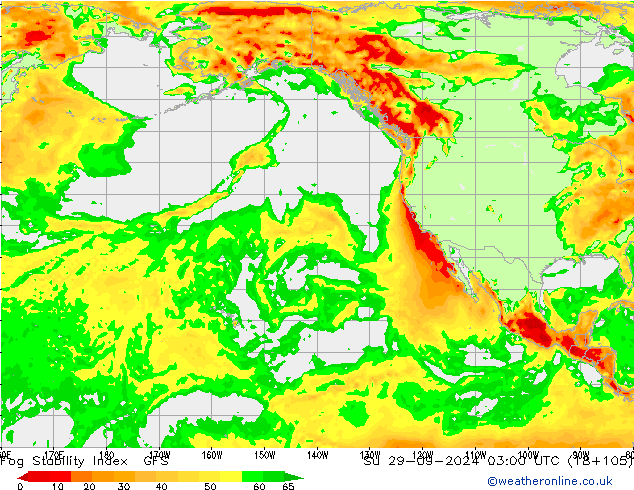 Fog Stability Index GFS Su 29.09.2024 03 UTC