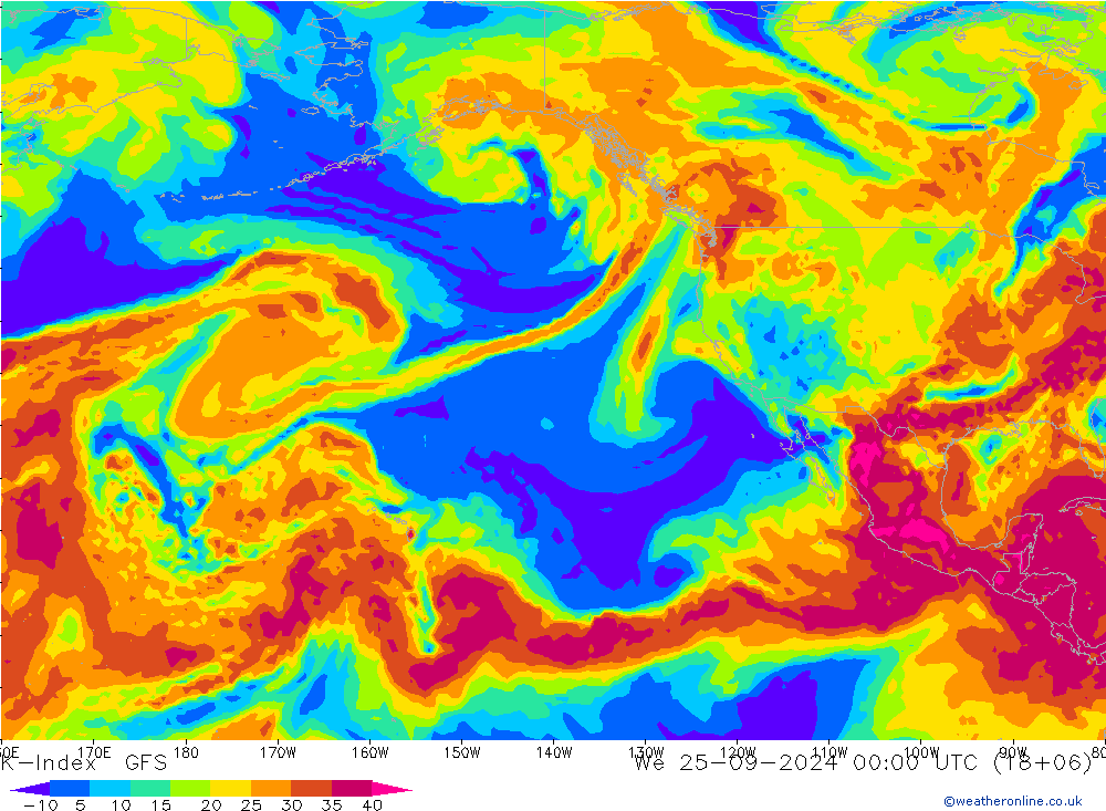 K-Index GFS St 25.09.2024 00 UTC