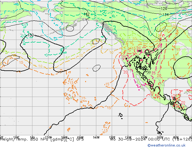 Z500/Rain (+SLP)/Z850 GFS Seg 30.09.2024 00 UTC