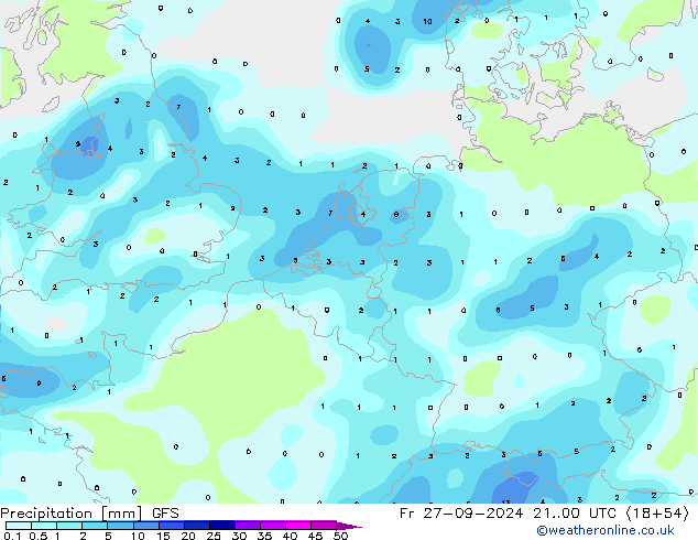 Precipitación GFS vie 27.09.2024 00 UTC