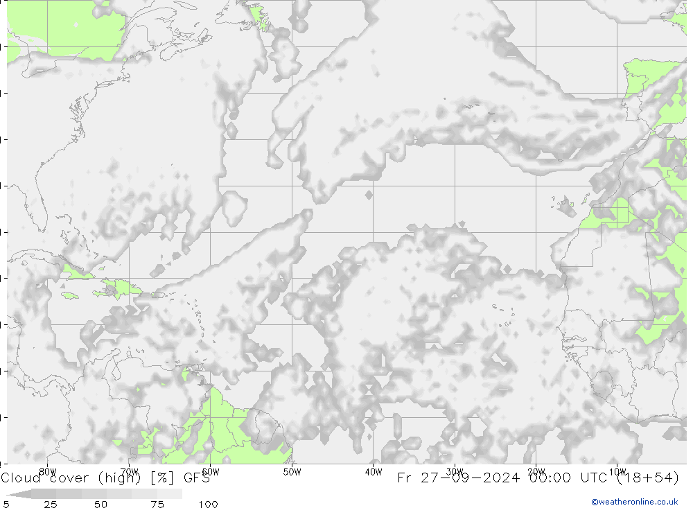 vysoký oblak GFS Pá 27.09.2024 00 UTC