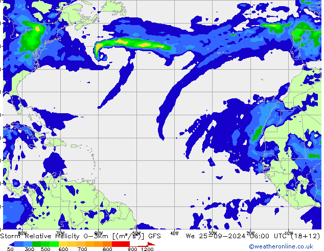 Storm Relative Helicity GFS  2024