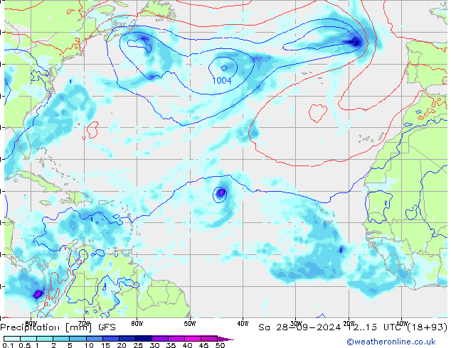 precipitação GFS Sáb 28.09.2024 15 UTC