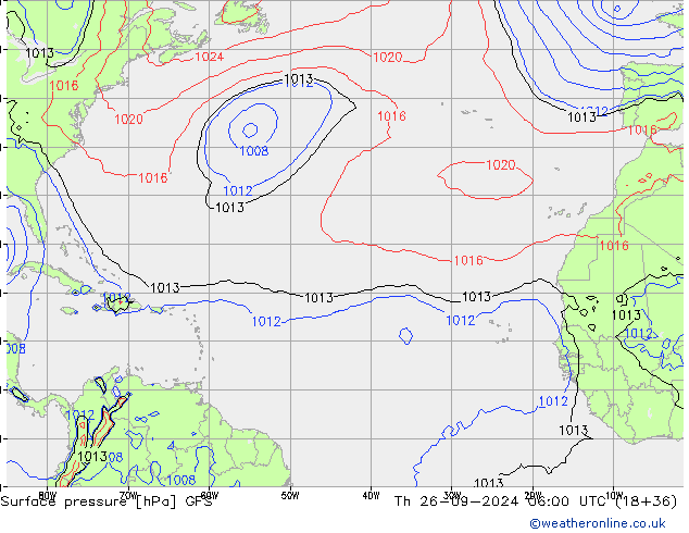 Bodendruck GFS Do 26.09.2024 06 UTC