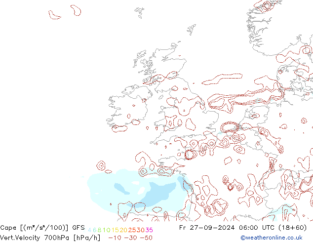 Cape GFS vr 27.09.2024 06 UTC