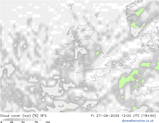 Bulutlar (düşük) GFS Cu 27.09.2024 12 UTC