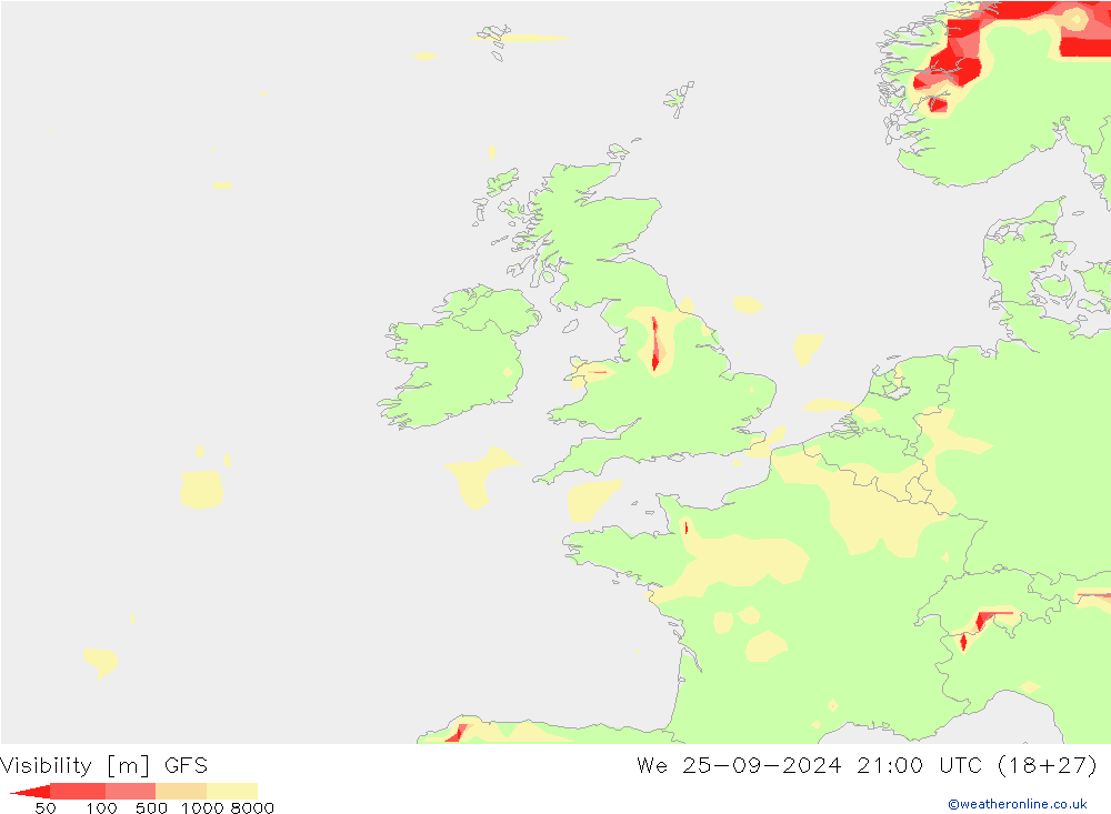 Visibility GFS We 25.09.2024 21 UTC